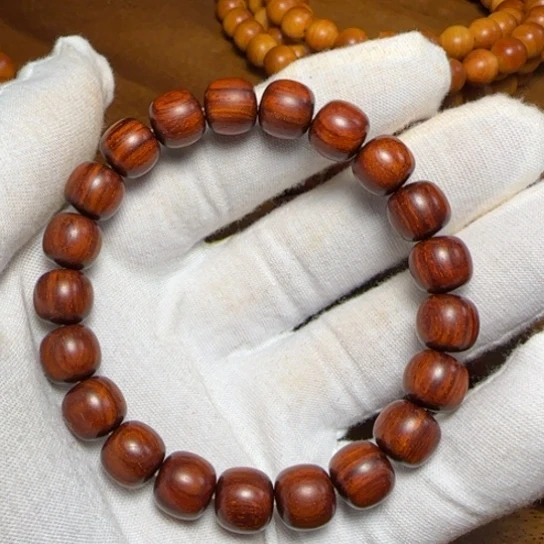 檀香紫檀（小叶紫檀）全陈化老料把件串