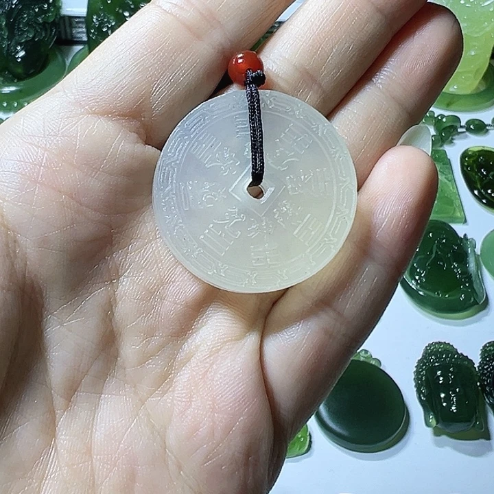蛇纹石玉合金颈饰