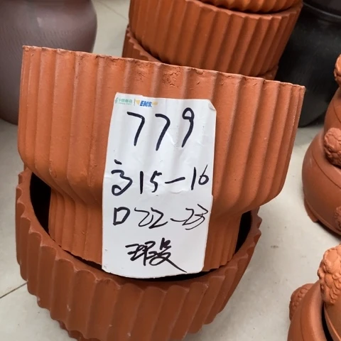 粗陶红陶花盆779
