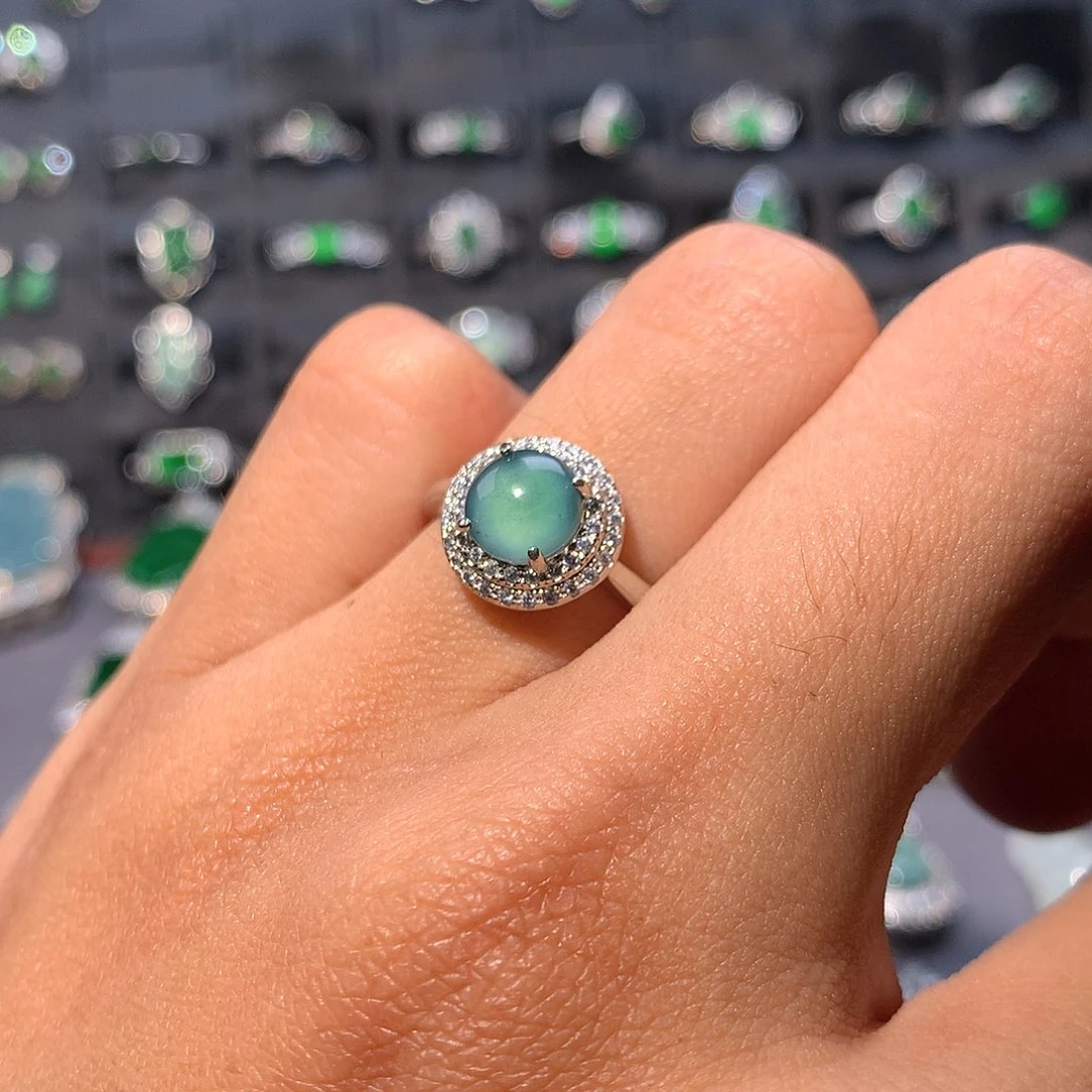 翡翠未镶嵌戒指戒指