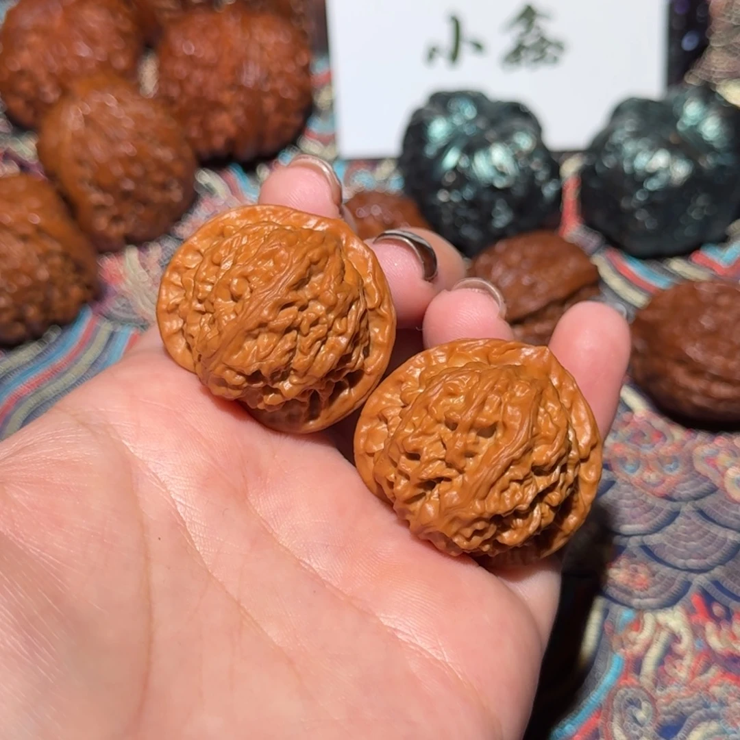 核桃把件1809号34密云狮子头文玩核桃