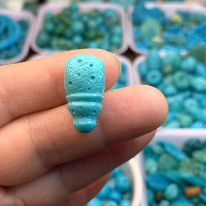 绿松石未镶嵌吊坠(不含链)23×11.5×11