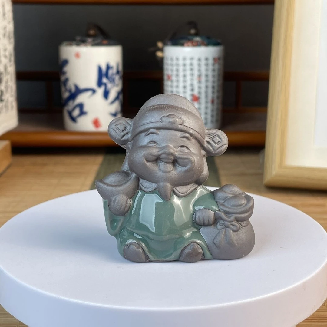 微瑕紫砂桌面花宠茶造景陶瓷装饰品（微瑕库存 介意勿拍）
