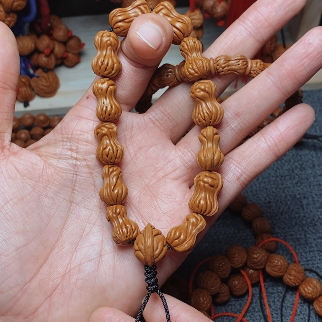 吊坠桃核桃枭手串1