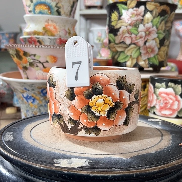 景德镇手绘花盆满38包邮