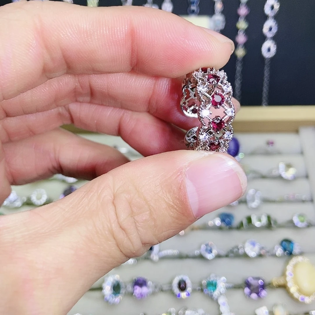 【闪购商品】未镶嵌戒指石榴石（紫牙乌）