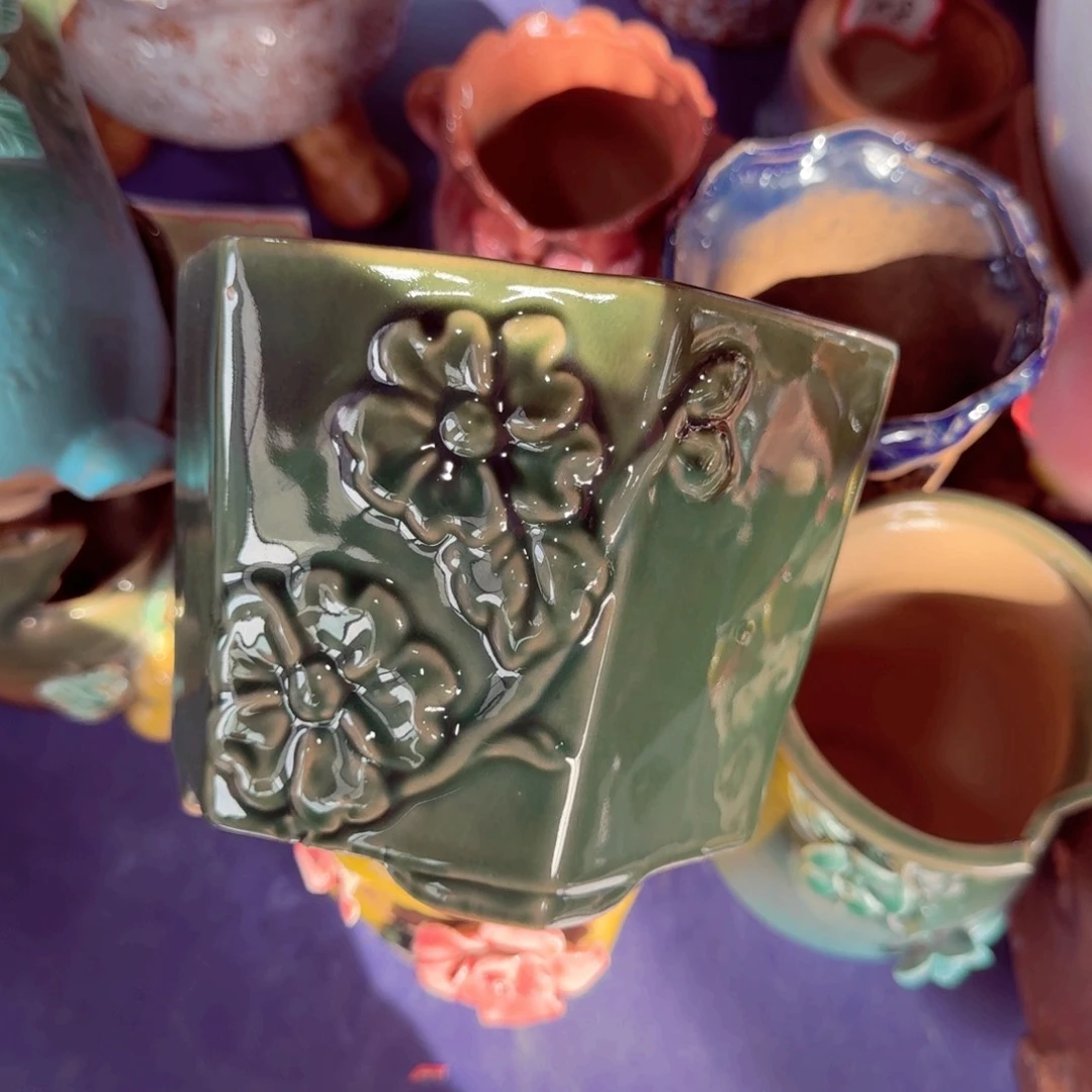 紫砂花盆粗陶盆醋