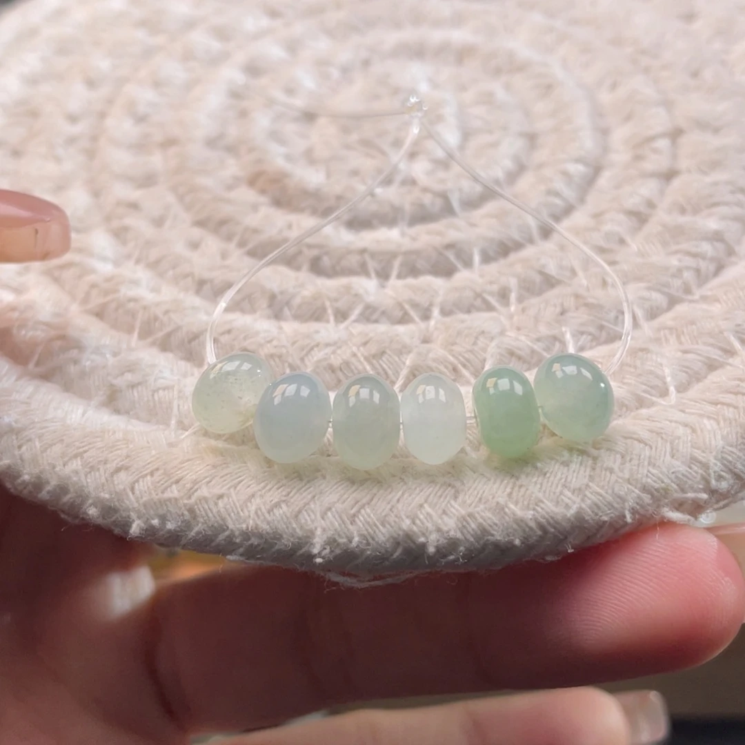 散珠翡翠天然缅甸翡翠a货一组7+