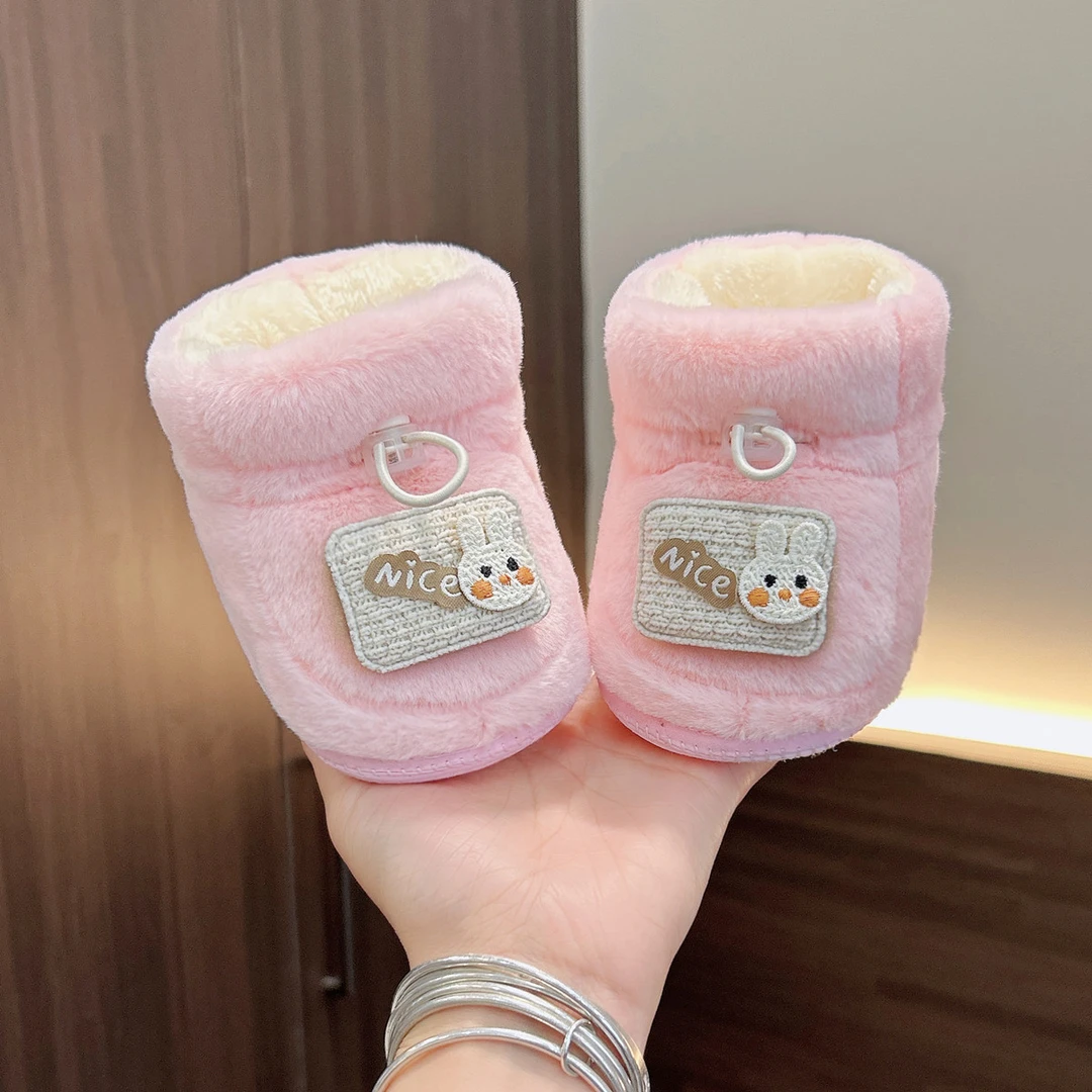 婴儿鞋子新款冬季加绒保暖软对男女宝宝鞋袜一体0-6-9-12个月防掉