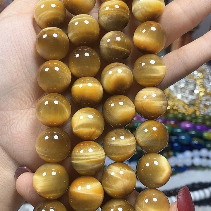未镶嵌玛瑙/玉髓珠宝半成品A级金虎卡16mm