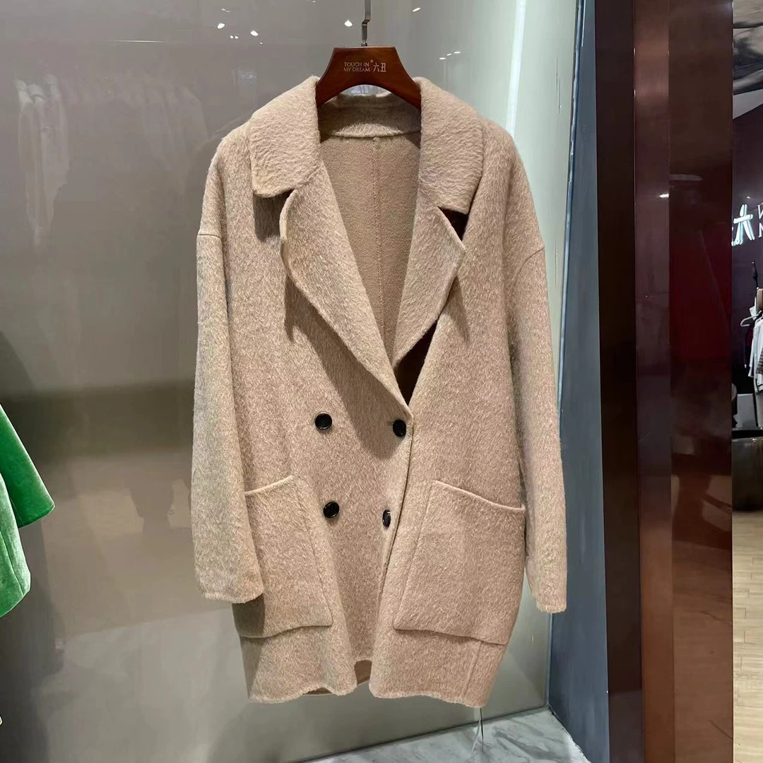 六丑【线下高定】新款高级定制时尚气质毛呢大衣外套231008281
