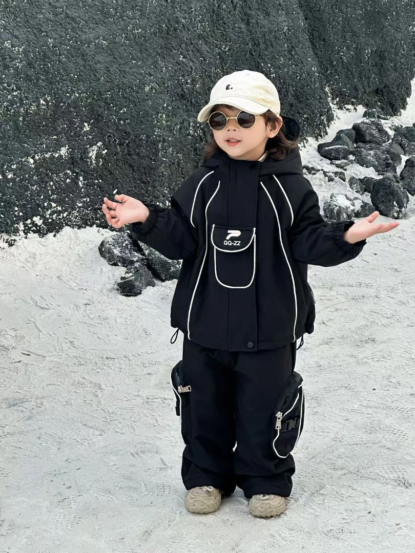 【燕姐推荐】儿童酷帅防风夹棉套装
