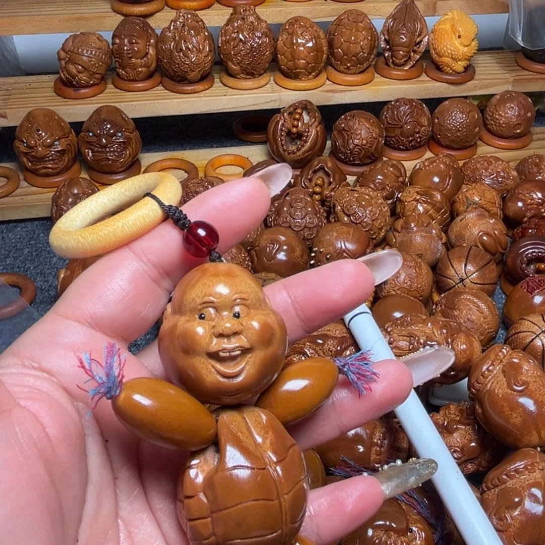 天***涯橄榄核把件富贵人生