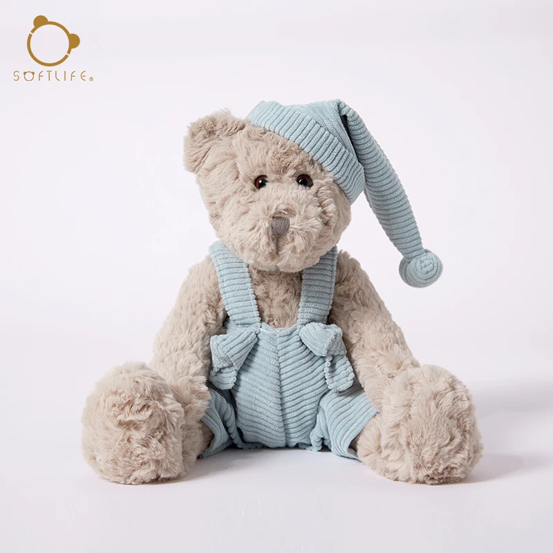 softlife小熊公仔玩偶毛绒玩具睡觉抱背带熊安抚娃娃情侣生日礼物