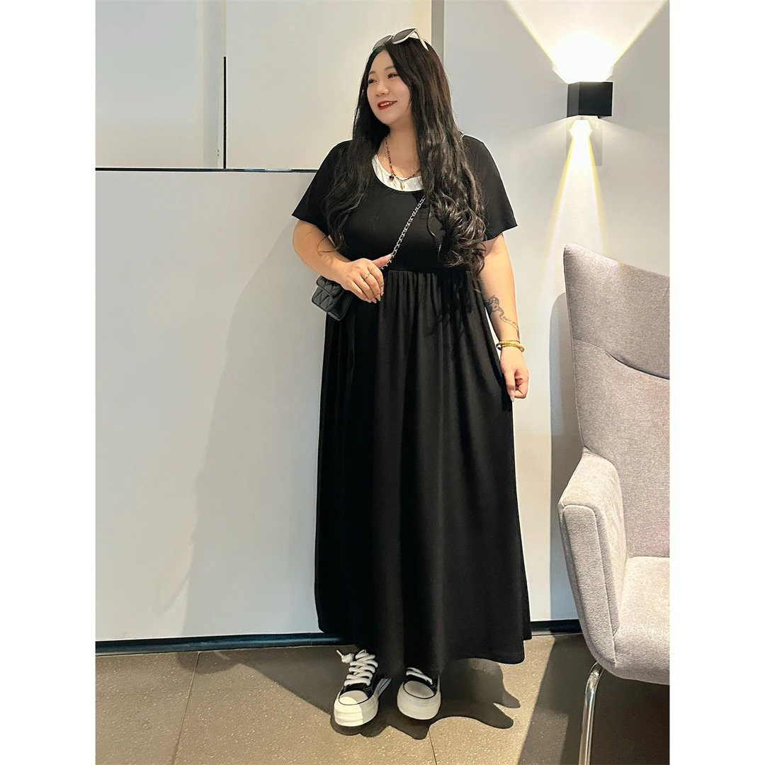 断码捡漏~蓝调假日 / 韩系梦幻掐腰显瘦A字裙14088花契大码200斤