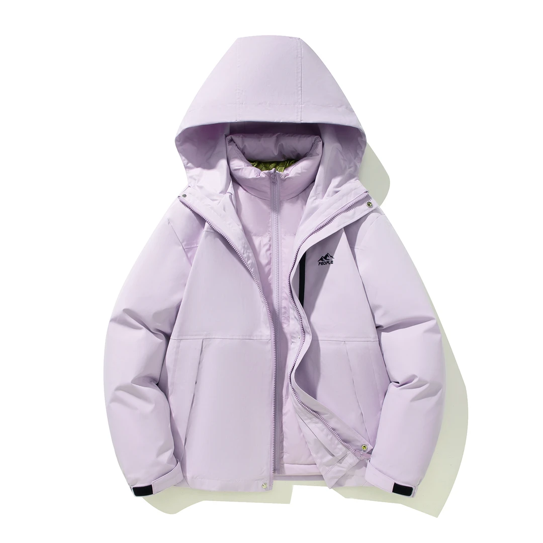 【竹子妈妈】冬季情侣款三合一羽绒服外套