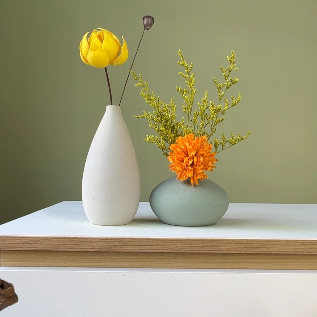 陶瓷花瓶陶瓷花瓶带花高度20-30厘米左右