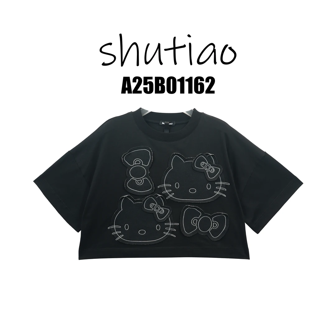 【SHUTIAO】2025春夏：新款小众设计款T恤A25B01162