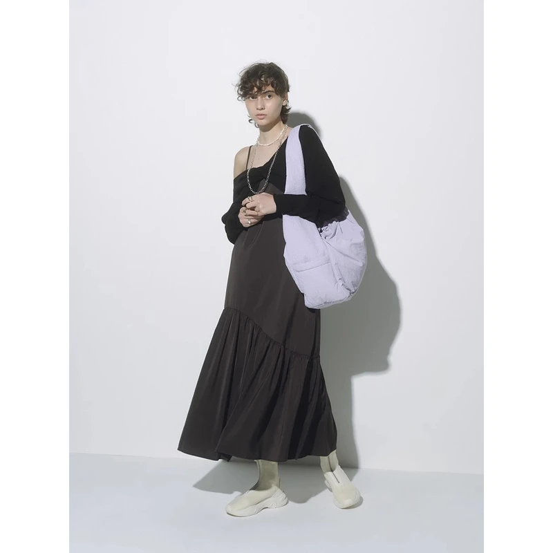 日单贵牌不规则 抗皱 垂坠 日系 吊带裙 打底鱼尾型 连衣裙11H