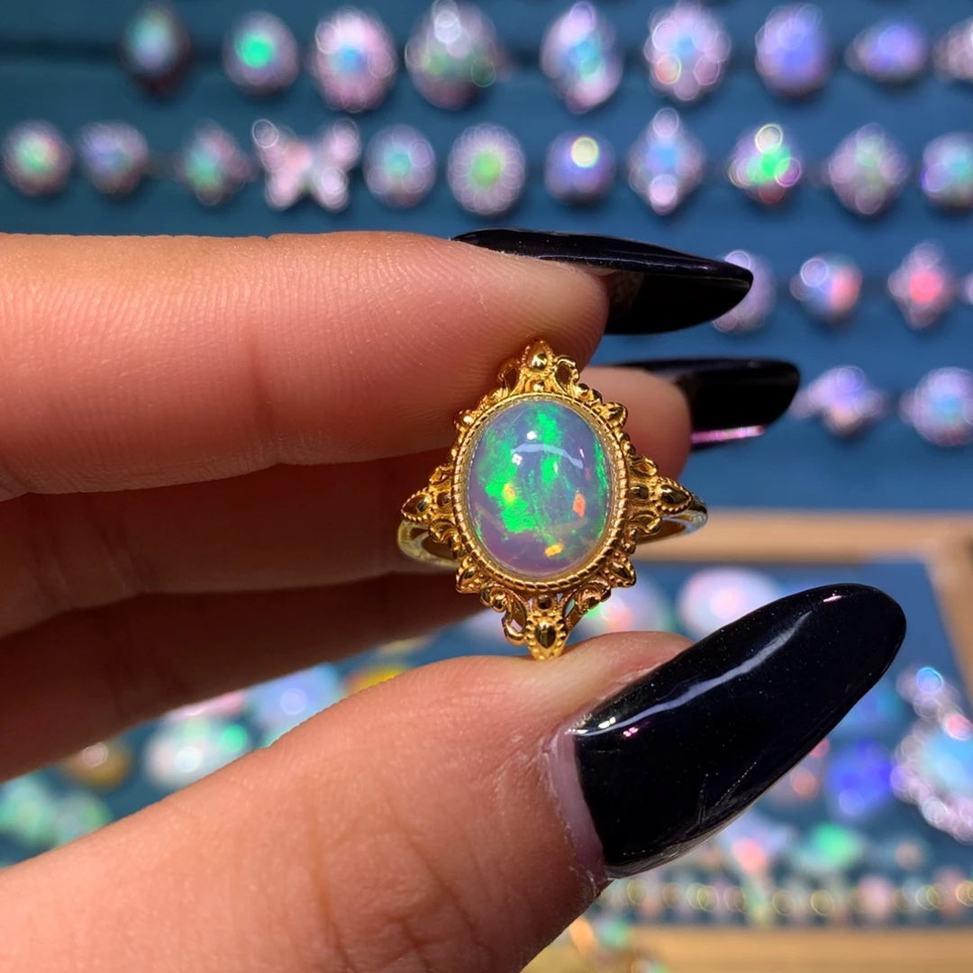 欧泊银S925镶嵌戒指款