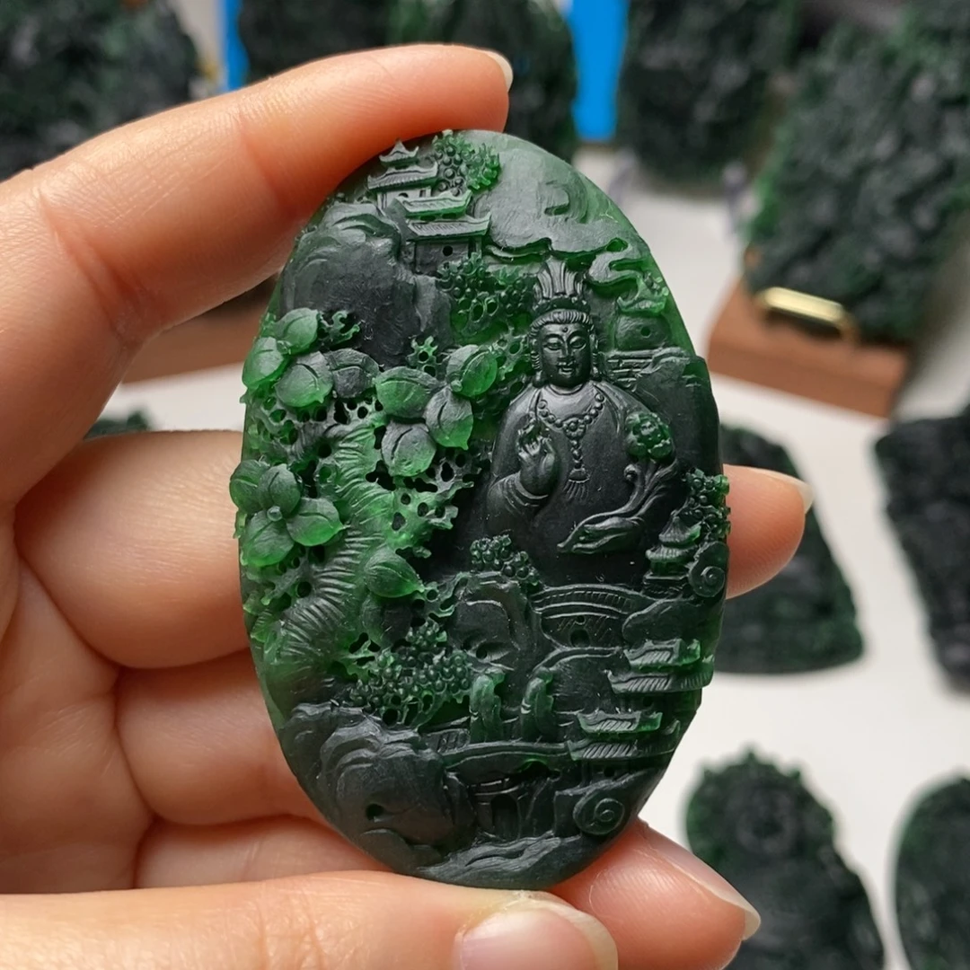 定制翡翠未镶嵌观音