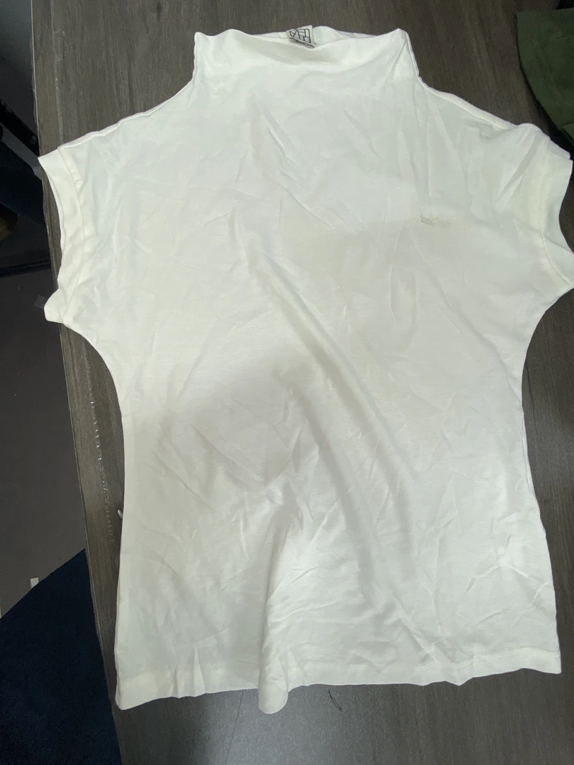 女款时尚百搭修身半高领夏季休闲短袖