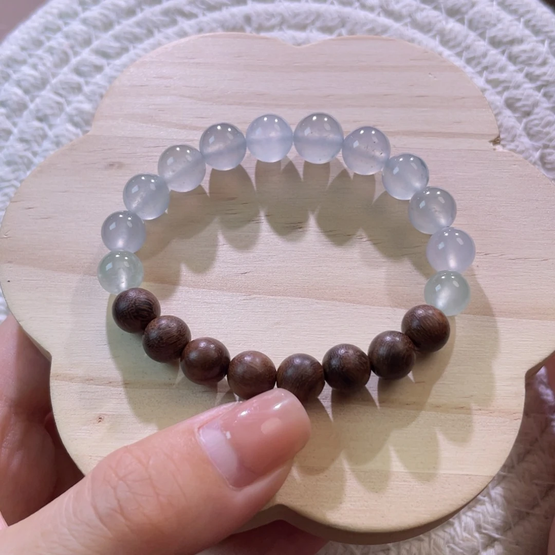 翡翠散珠天然缅a半串冰珠