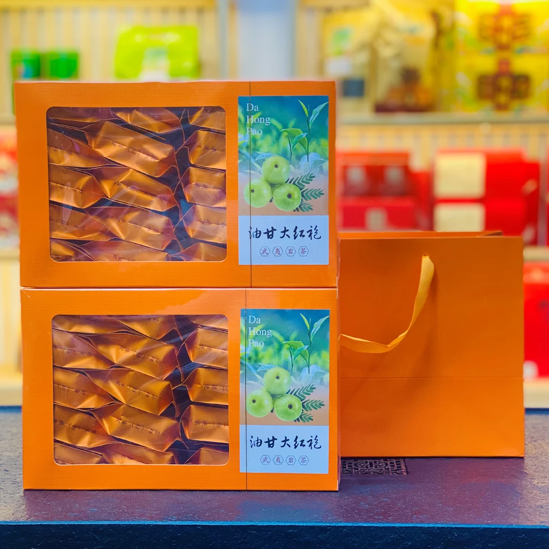 【潮汕招弟】油柑大红袍浓香型武夷山岩茶春季果香橙色两盒一斤