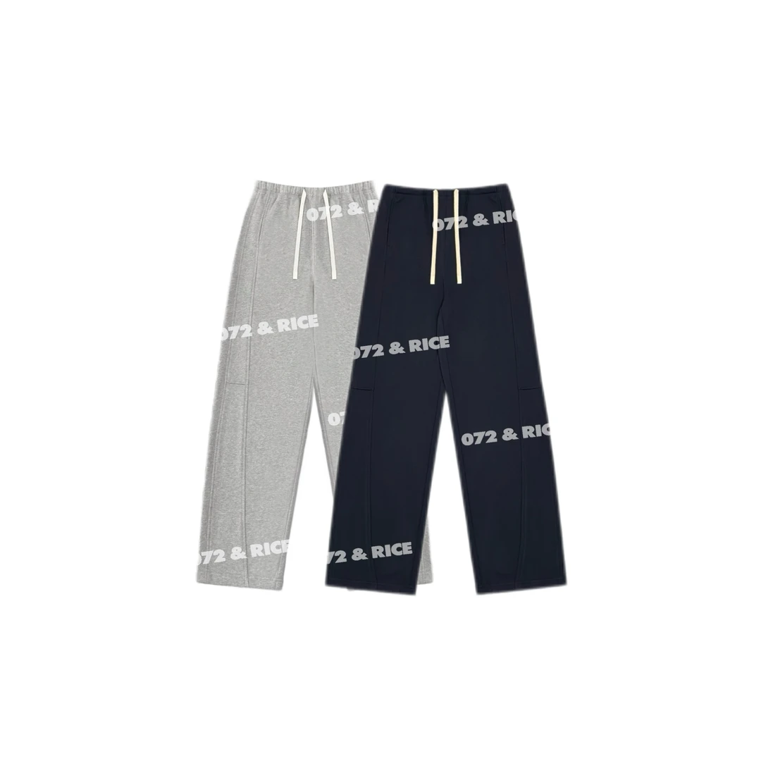 072 & RICE【松漫卫裤】100纯棉 夏季休闲橡筋腰抽绳长裤 32LK76