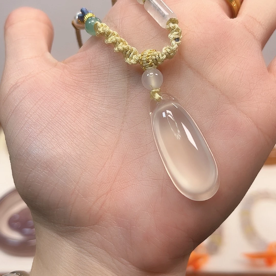 玛瑙/玉髓银S925镶嵌颈饰