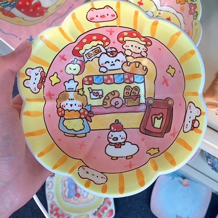 摆件陶景德镇陶瓷高温釉下彩