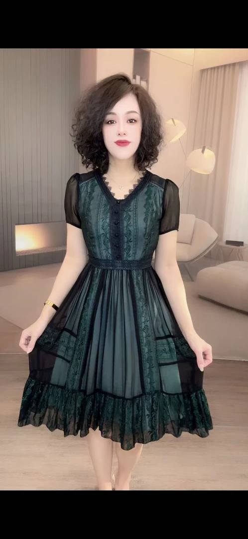 时尚减龄连衣裙【23195】【裙长95】潮流时尚新款