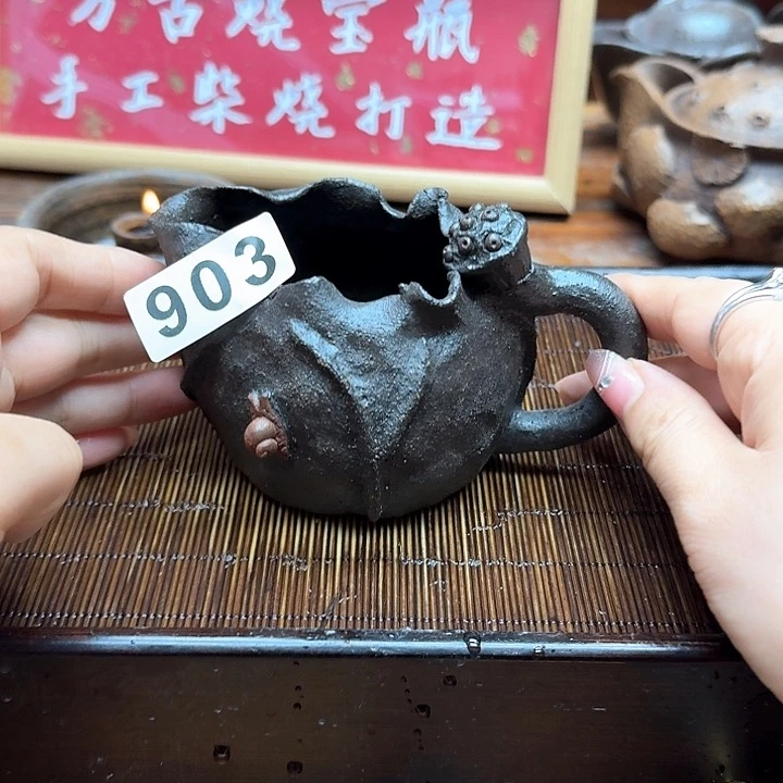 纯手工制作粗陶茶具