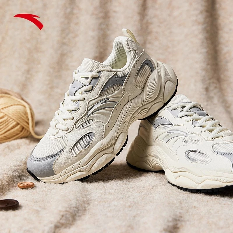 安踏小千禧休闲鞋秋季新款时尚男女鞋子厚底百搭运动鞋复古老爹鞋