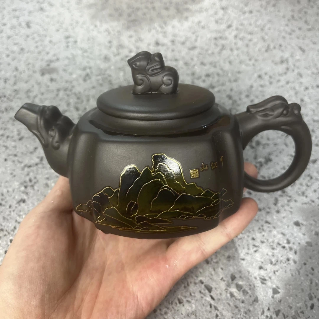 深井老紫泥千里江山茶具茶器R11