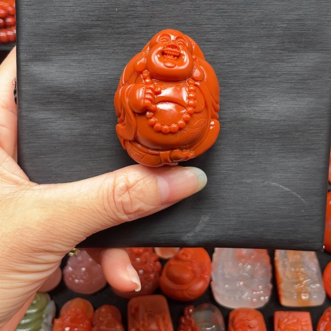 南红玛瑙未镶嵌保山柿子满肉佛