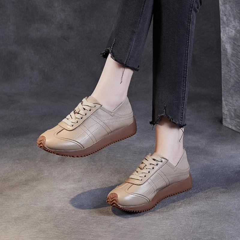 西班牙百搭软底软面运动鞋女复古时尚休闲老爹阿甘鞋