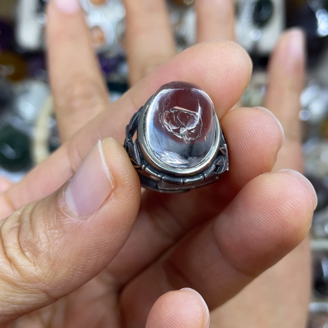 【闪购商品】银S925镶嵌珠宝半成品水晶戒指