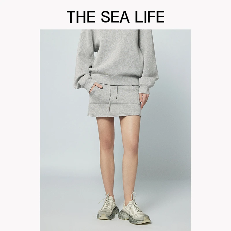 欧海一生 休闲短裙女2025夏松紧腰运动风半身裙thesealifeB190052