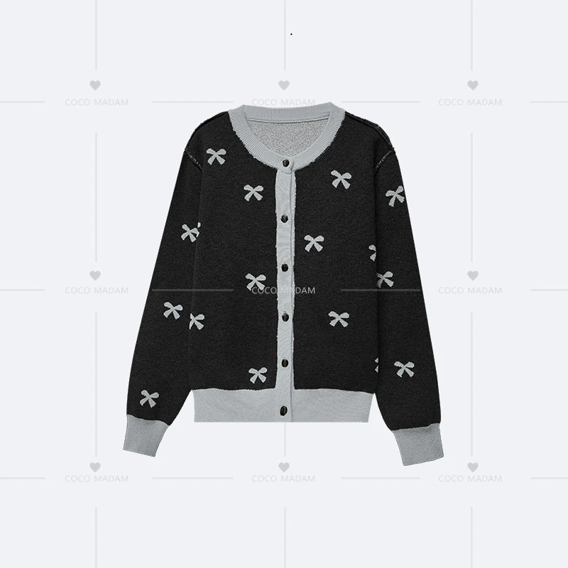 NIUNIU · Niu-480 100山羊绒冬季时尚简约保暖圆领开衫毛衣