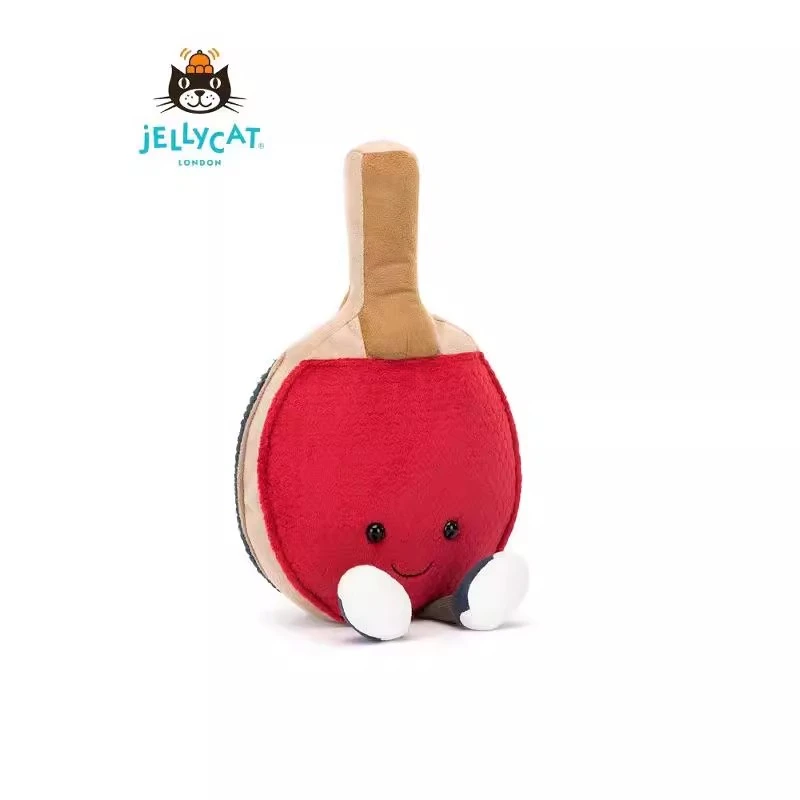 英国正品Jellycat2025新品趣味乒乓球拍玩具公仔玩偶樊振东同款