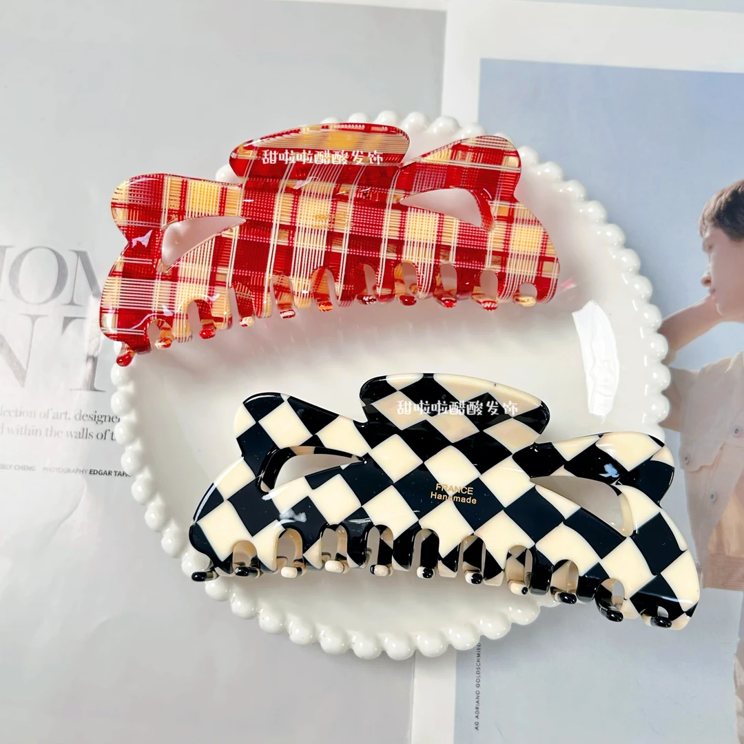 大猫 抓夹时尚饰品发夹简约鲨鱼夹发卡发饰盘发后脑勺头饰