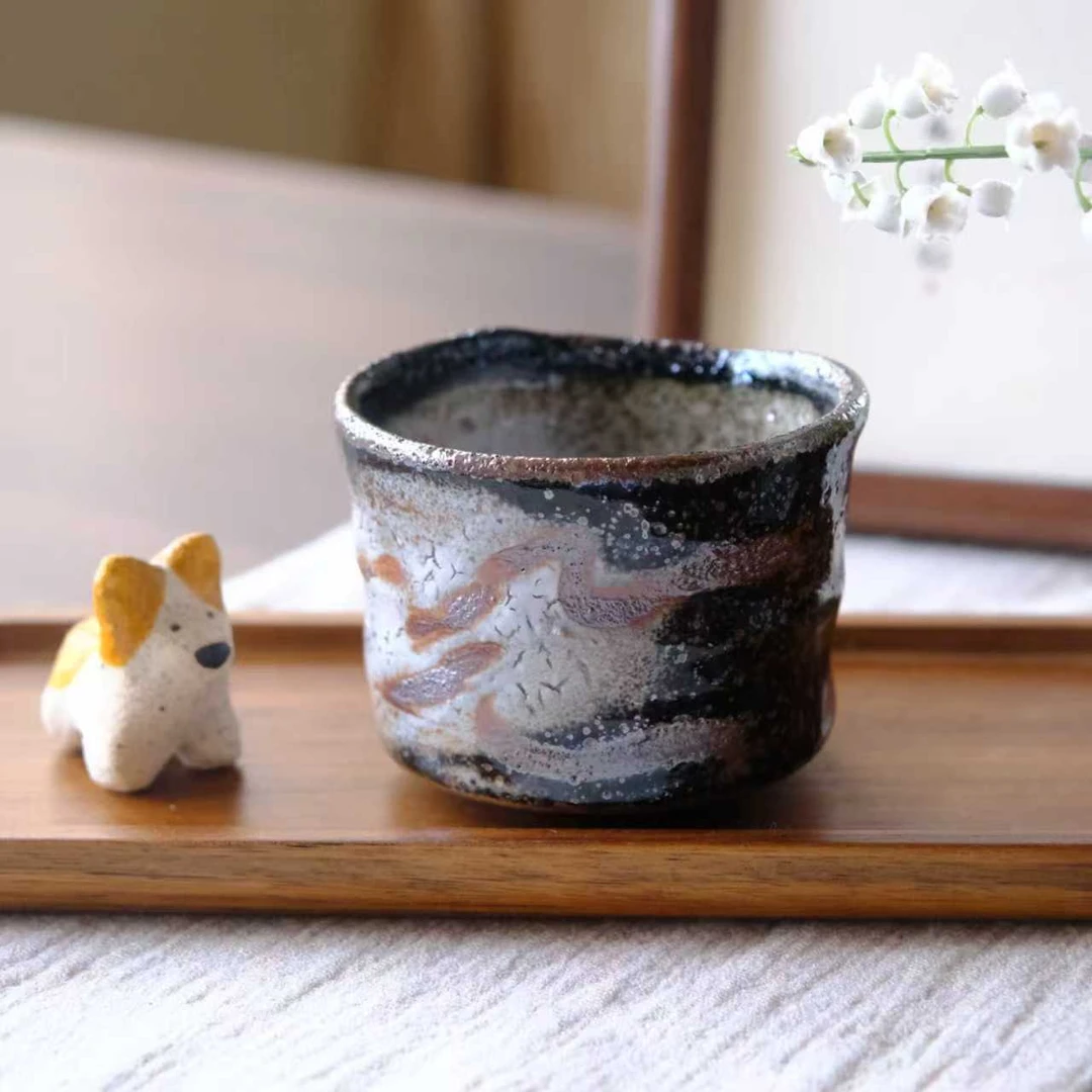 小喜宅 自在柴烧玄夜手握杯