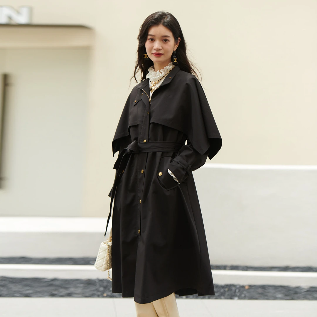 【谷邦L+】宽松风衣外套女G3351555