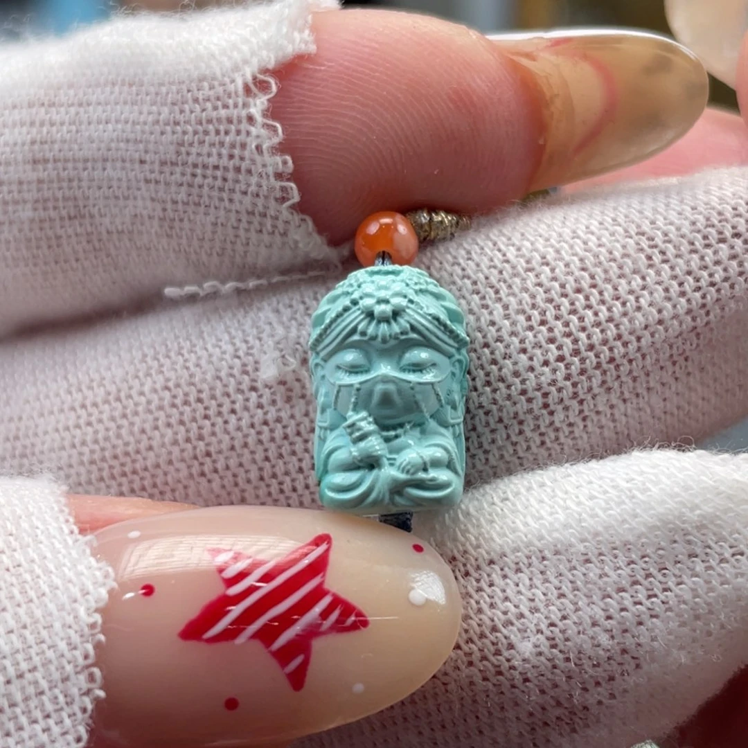 绿松石未镶嵌挂件