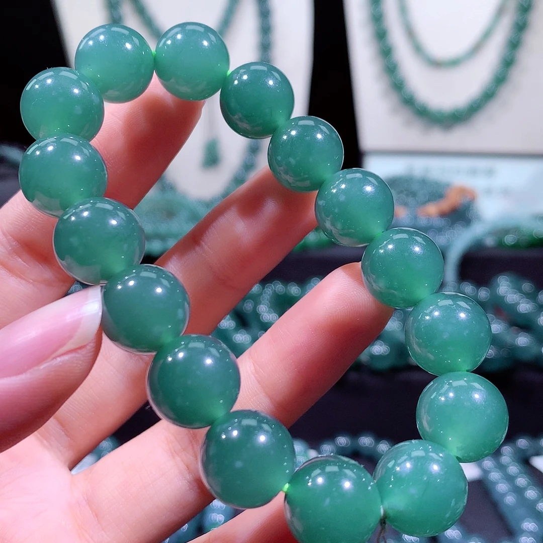 翡翠未镶嵌手链天然a货翡翠手串13