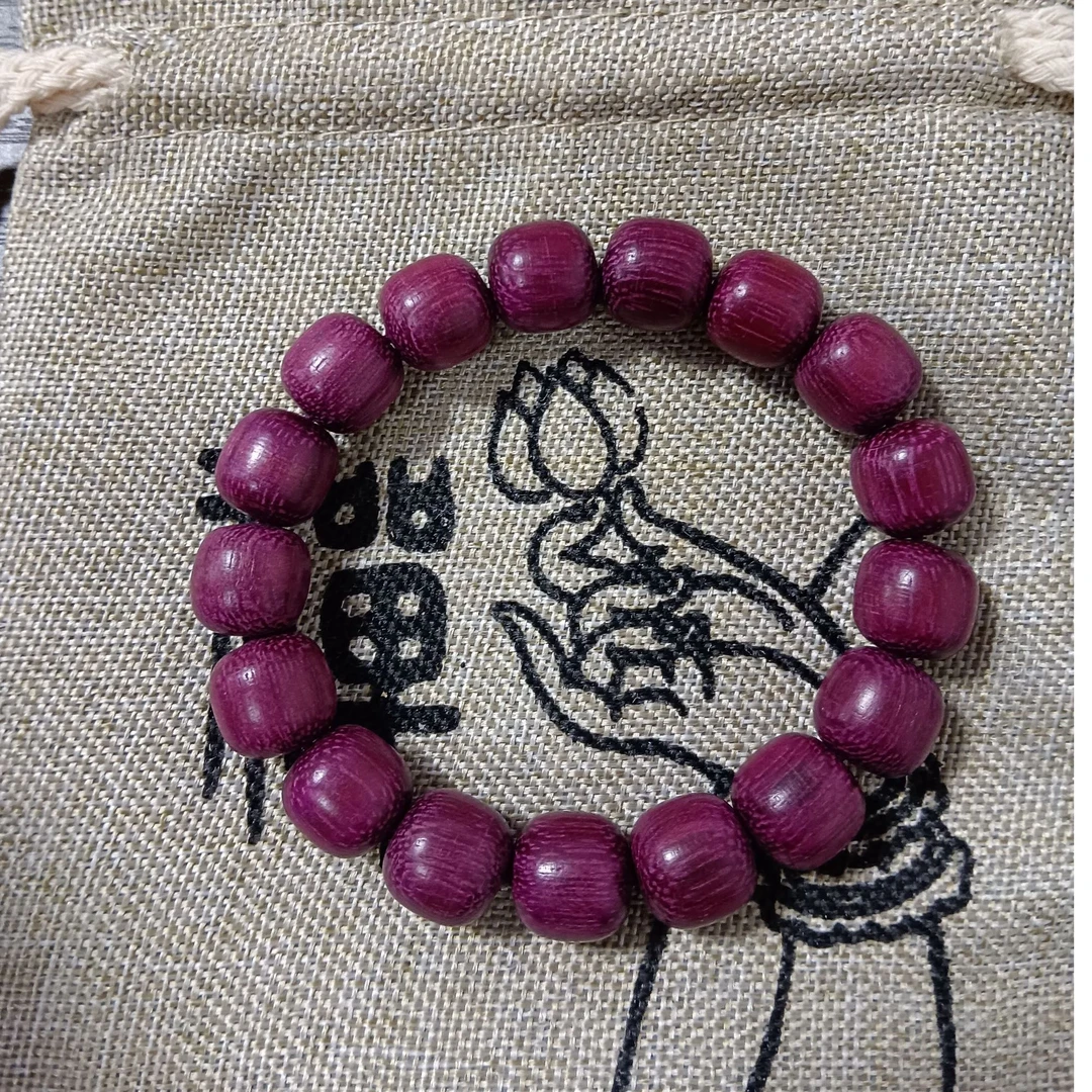 [直播专属]A104紫罗兰木质手串老型珠单圈12mm女士手链盘木质手串