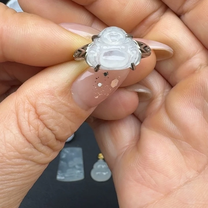 翡翠银S925镶嵌吊坠(不含链)