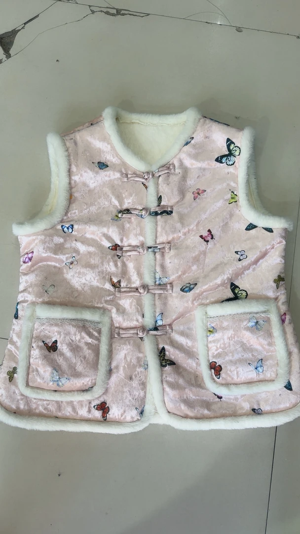 定制款，洋气复古中国风女装马甲手工盘扣