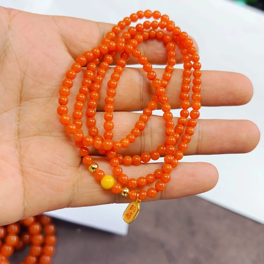 南红玛瑙手链银S925镶嵌南红 保真 精品小链（多样性发货）